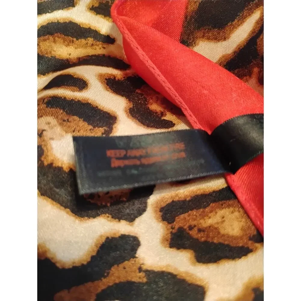 Vintage Accessorize Leopard Print Square Scarf 36